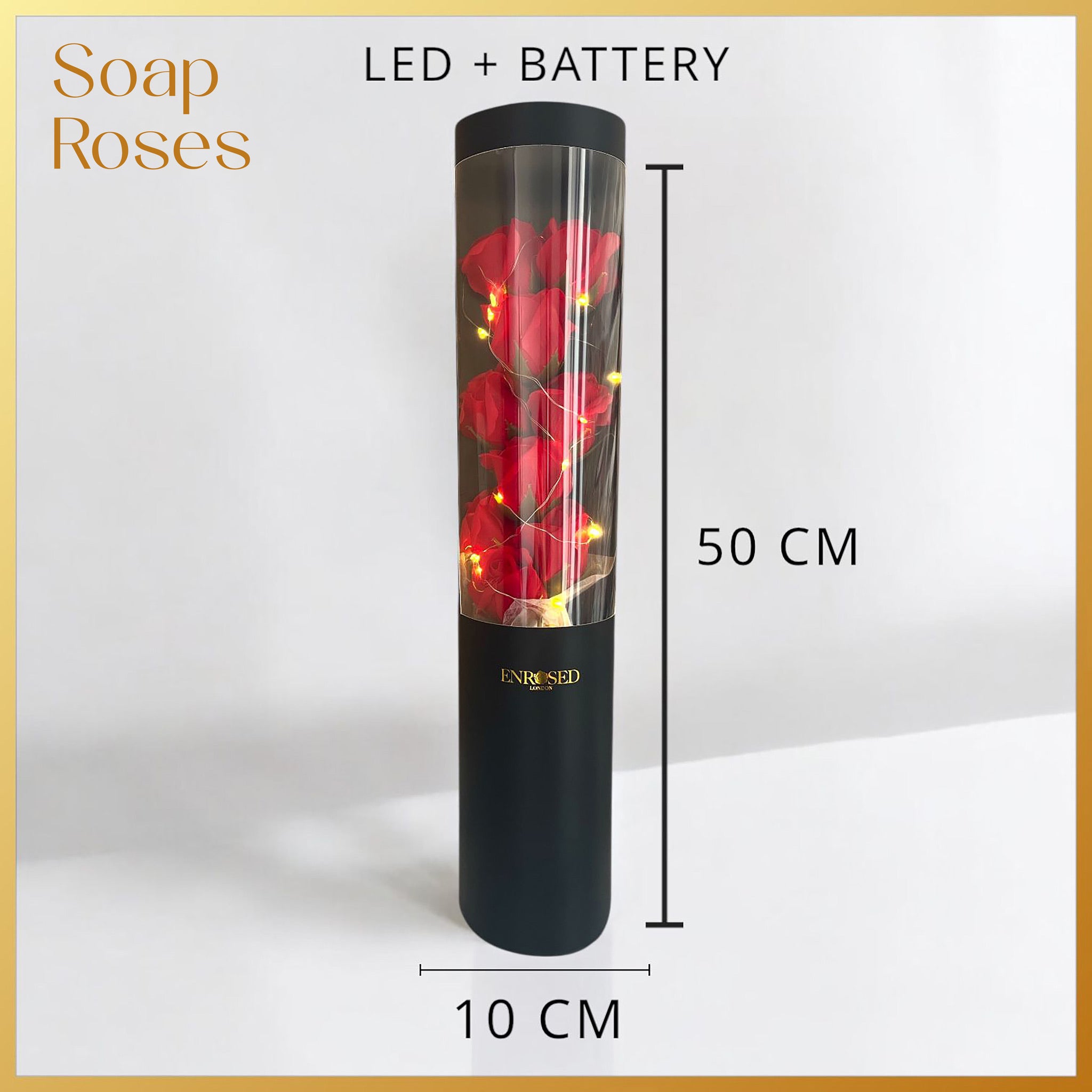 Roses en savon avec LED