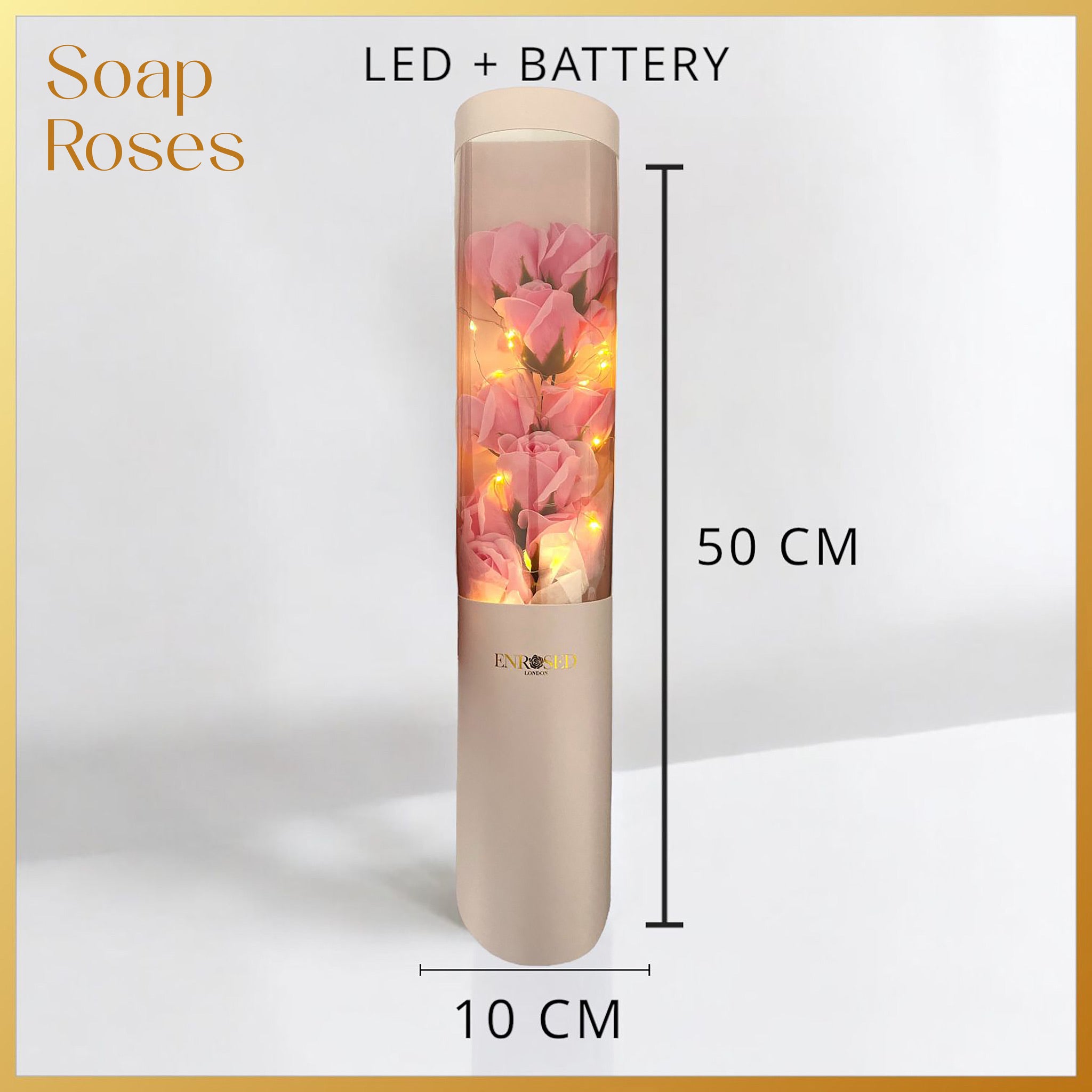 Roses en savon avec LED