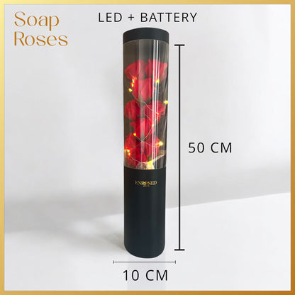 Roses en savon avec LED