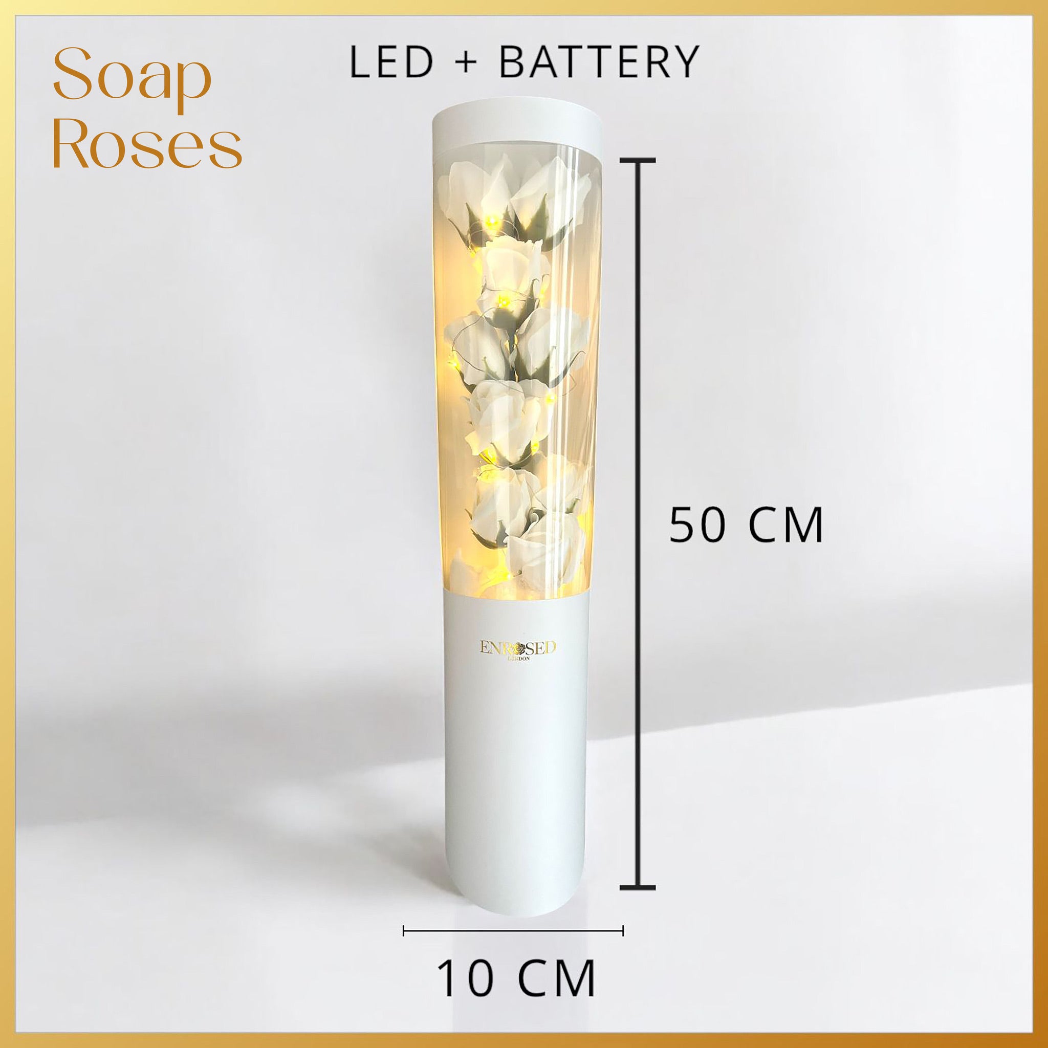 Roses en savon avec LED