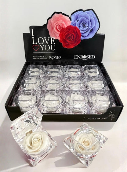 Roos in diamant met display