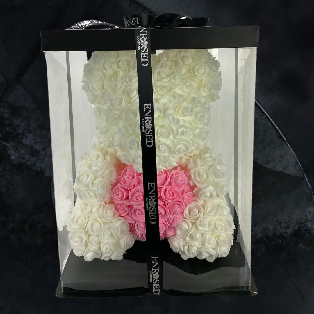 White Rose Bear - Grandi with Love - Enrosed