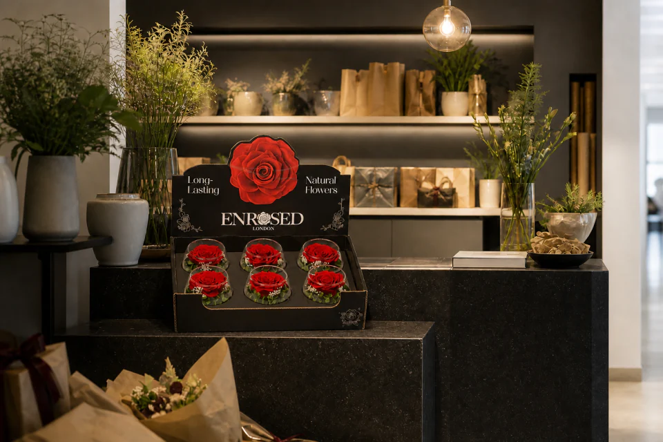 XL Bowl Roses with Display — Hospital gift shops